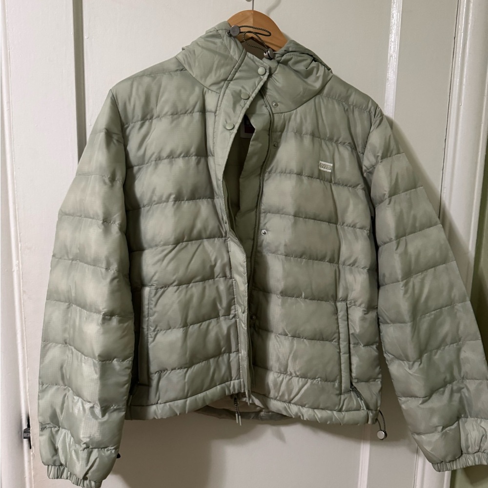 Levi's Light Green Puffer Jacket